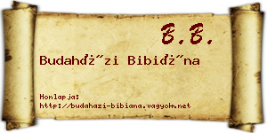 Budaházi Bibiána névjegykártya